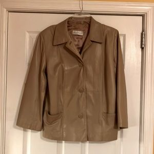 Vericci vintage tan women’s leather buttery soft jacket women’s medium